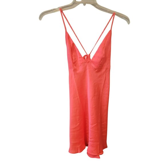 NEW Intimately Free People Pink Party XS Neon Mini Slip Dress Chemise Festival - Picture 6 of 14